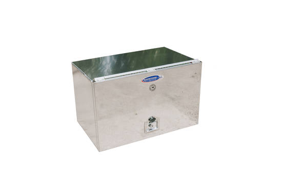 Square Toolbox (500H x 500D x 900L) - 3mm Aluminium, Single Stainless Steel Door