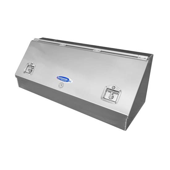 Tapered Front Toolbox (500H x 500D x 1200L) - 3mm Aluminium, Single Aluminium Door