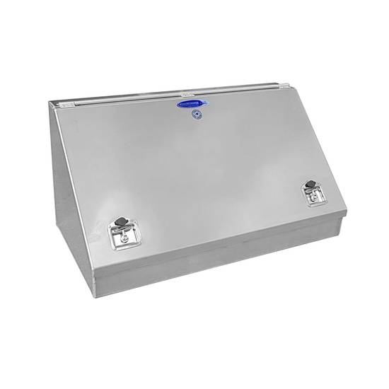 Tapered Front Toolbox (600H x 600D x 1200L) - 4mm Aluminium, Single Aluminium Door