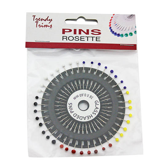 Rosette Glasshead Pins