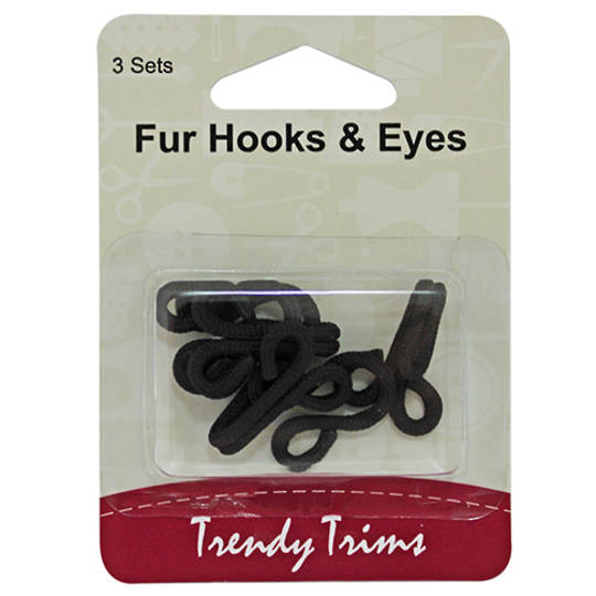 Fur Hooks And Eyes - Black