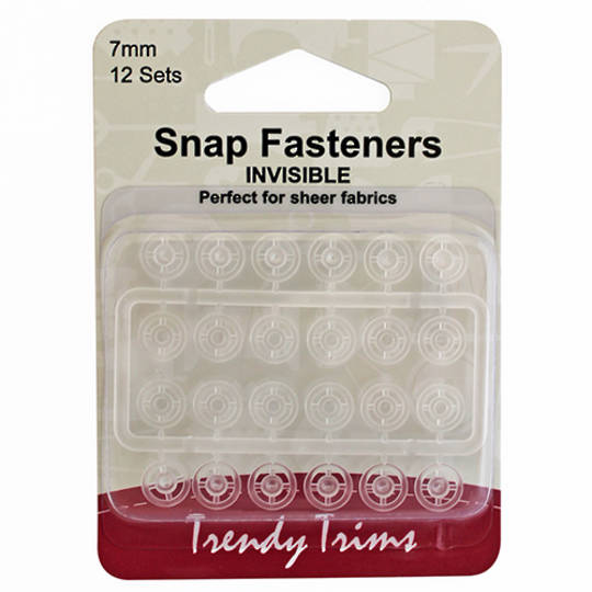 Snap fastener 7mm x 12 Clear