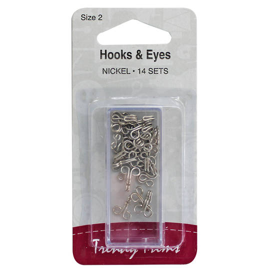 Hook and Eyes Size 1 - nickel