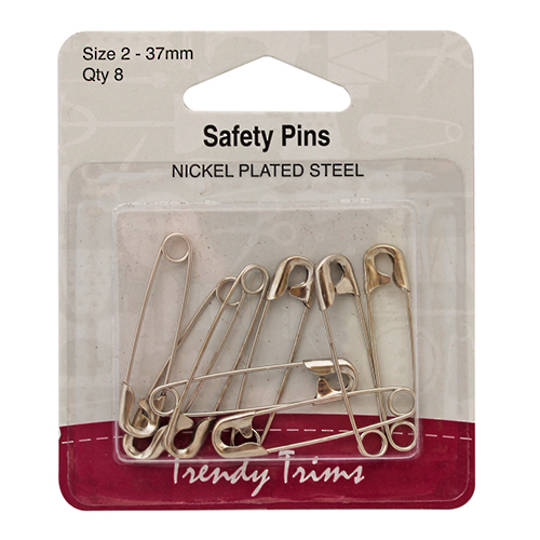 Safety Pins Size 3 - Nickel