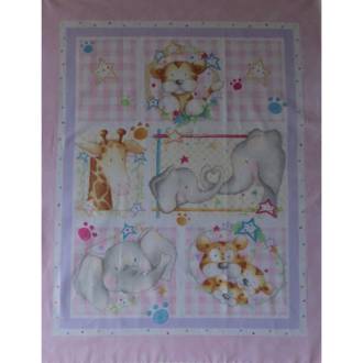 Baby Cot Panel - Pink
