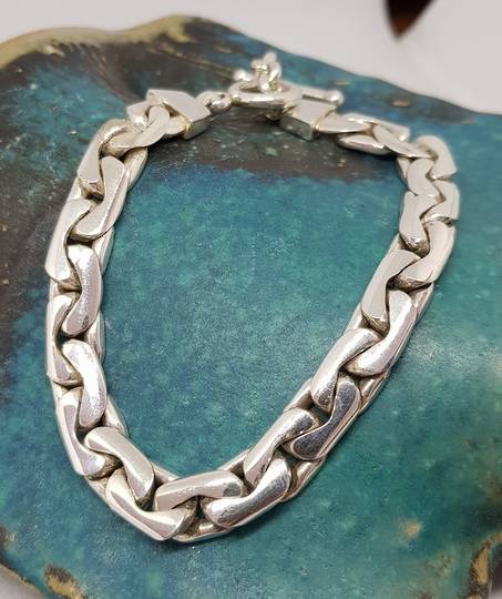 Sterling silver chain bracelet