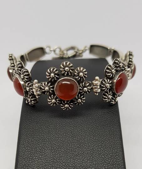 Sterling silver carnelian bracelet - price reduced