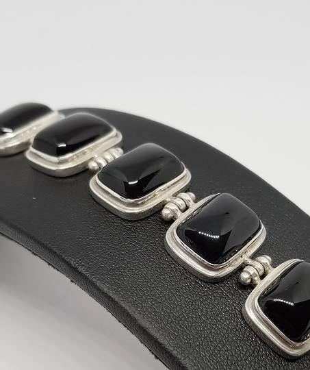 Silver Black Onyx Silver Bracelet