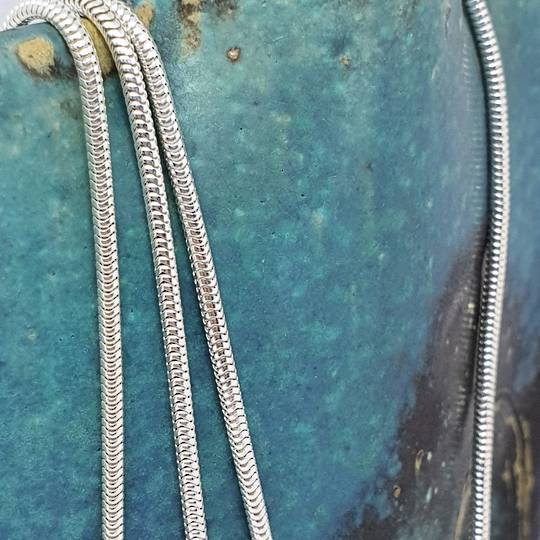 Sterling silver heavy snake chain, 50cms long