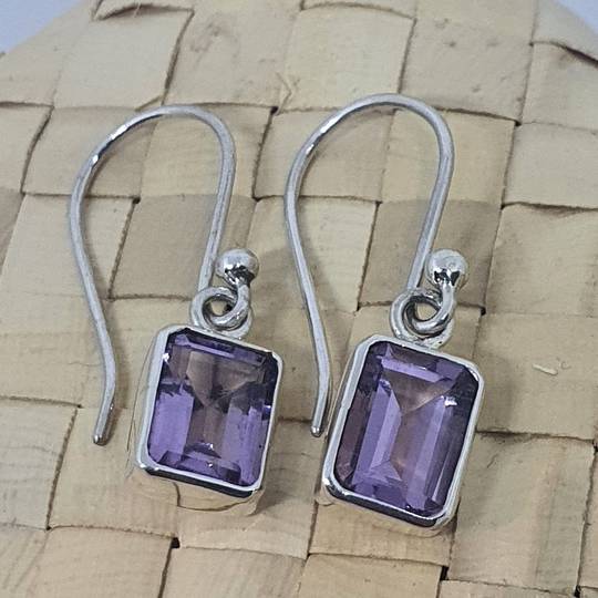Sterling silver amethyst earrings
