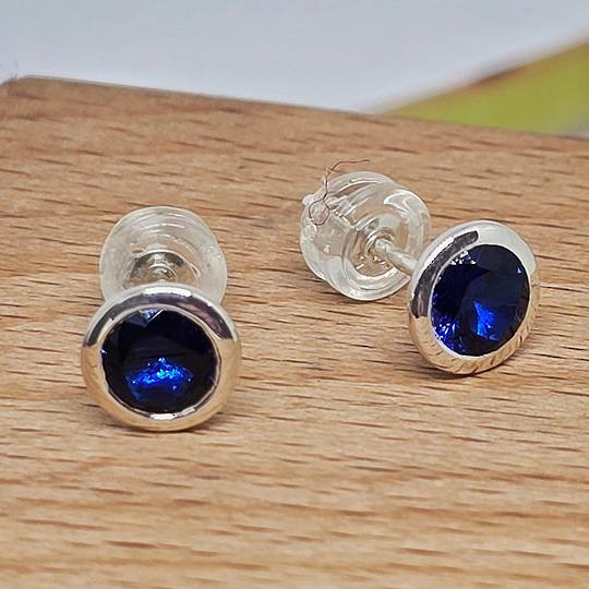 Blue C/Z stud earrings