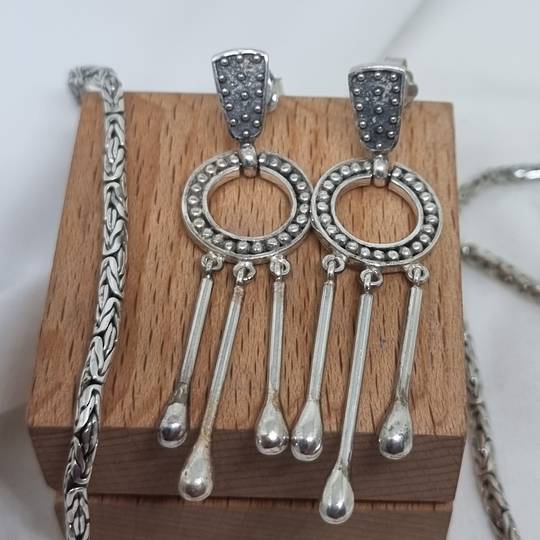Sterling silver dangly earrings