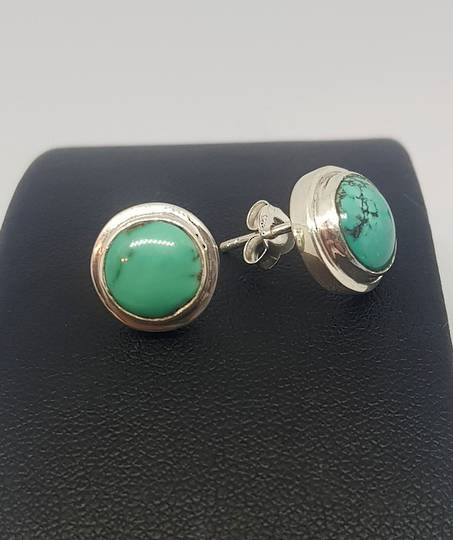 Sterling silver turquoise stud earrings