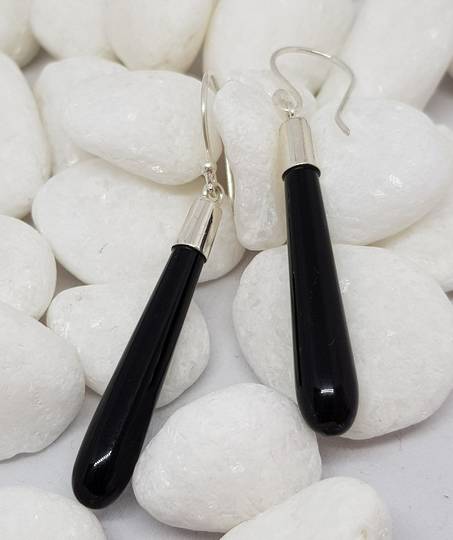 Black Onyx Teardrop earrings