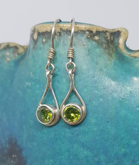 Sterling silver peridot earrings - last pair