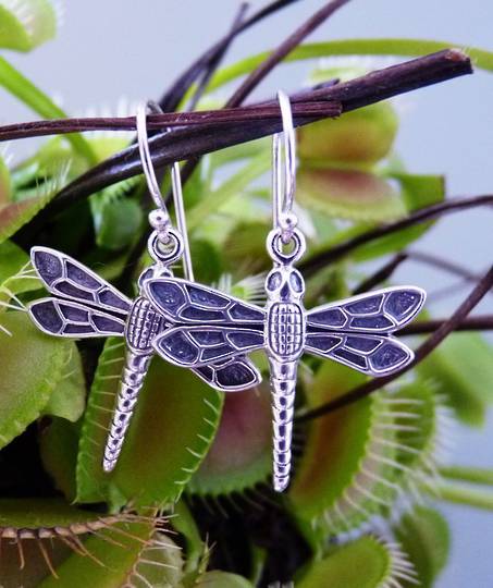 Silver Dragonfly earrings