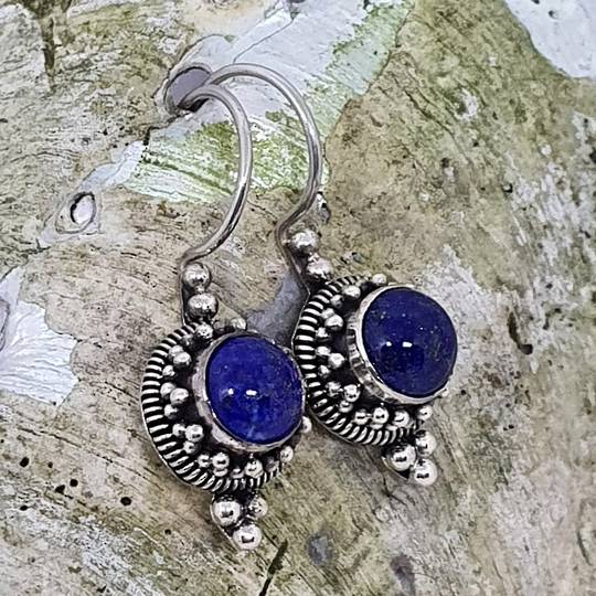 Sterling silver lapis lazuli earrings