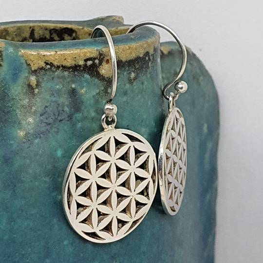 Sterling silver round infinity earrings
