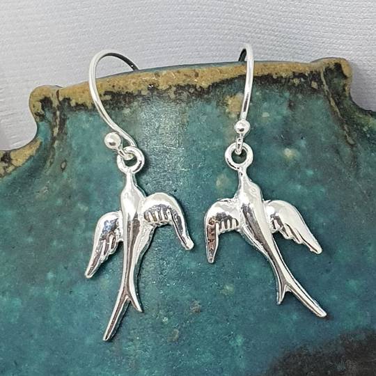 Silver Swallow earrings