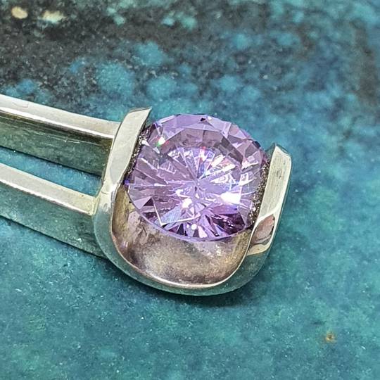 Sterling silver pale purple pendant - last one in stock