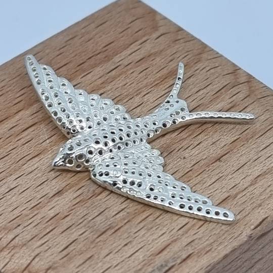 Sterling silver bird pendant