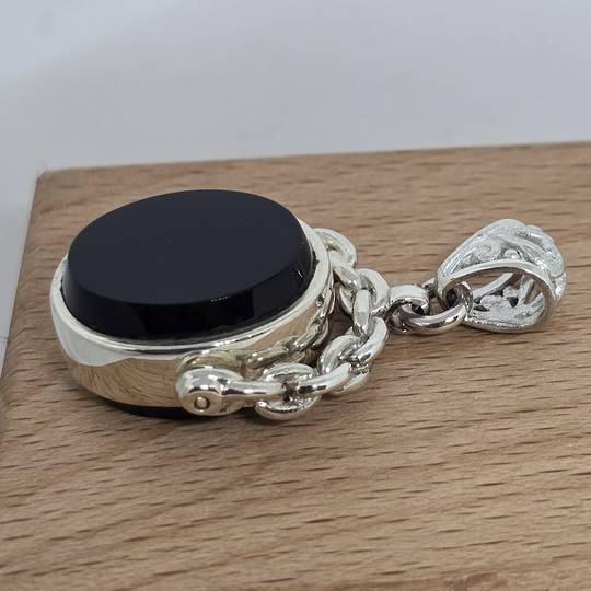 Sterling silver black onyx pendant
