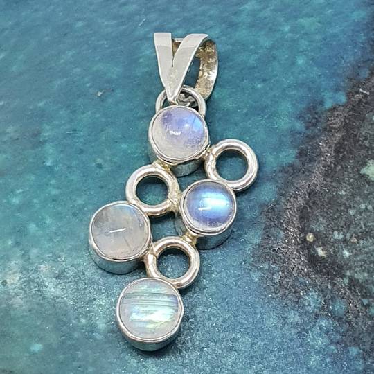 Delicate silver moonstone pendant