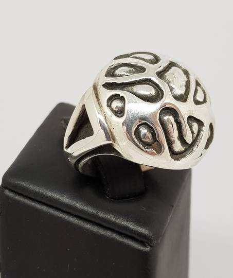 Chunky silver dress ring