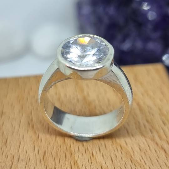 Sterling silver cubic zirconia ring