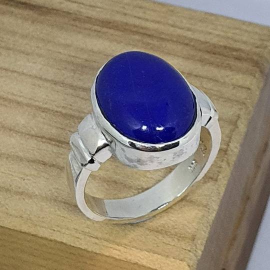 Sterling silver oval lapis lazuli ring, made in NZ