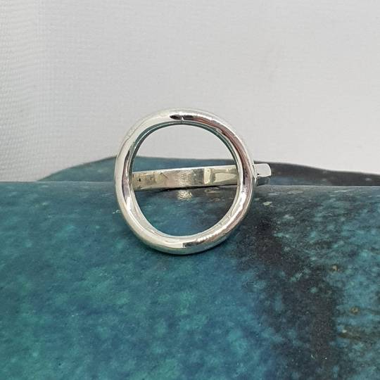 Sterling silver open circle ring - made in NZ