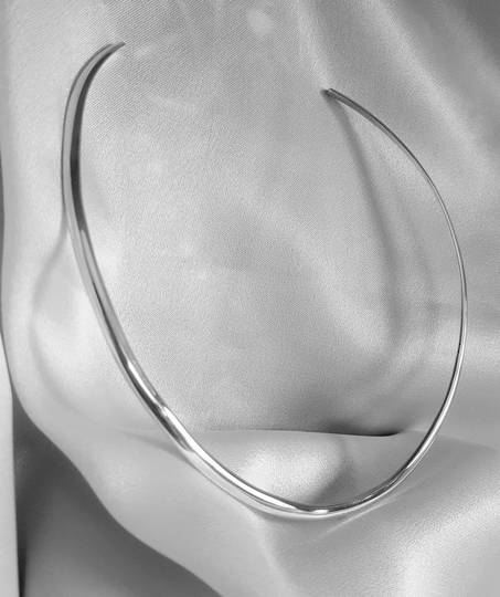 4.5mm solid sterling silver collar