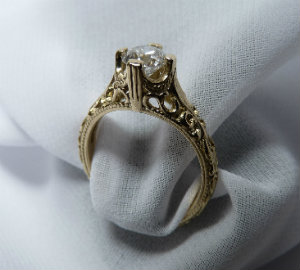 gold filigree ring custom made by SilverStone GOLD(copy)
