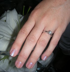 handmade 18ct white gold diamond engagement ring 1
