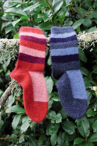 Lothlorian Child Striped Sock - Red M