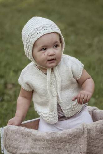 Baby Cakes Ava Vest and Bonnet 8ply