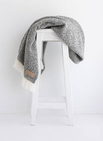 Wool Twill Blanket - Grey