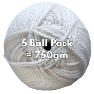 Skeinz Chunky 14ply 5 x 150gm PACK - Meringue