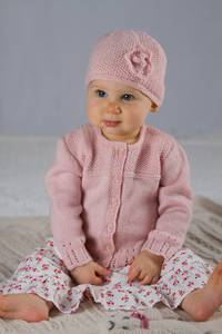 Baby Cakes Abigail Cardi and Hat 4ply
