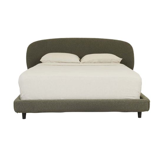 Madrid Mondo Queen Size Bed - Moss Boucle