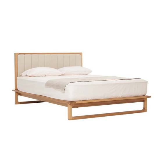Sketch Hover Bed - Limestone Leather