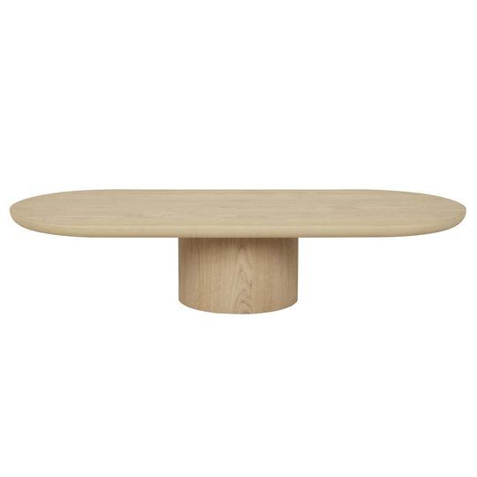 Seb Pedestal Coffee Table - Natural Oak