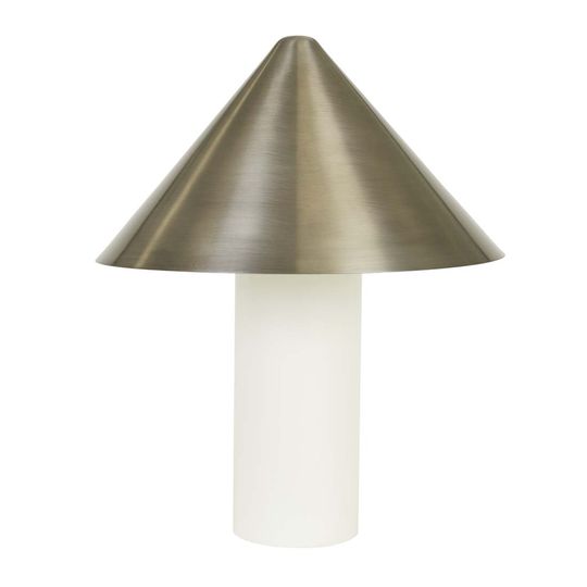 Easton Tipi Table Lamp - Chrome/Matt Ivory