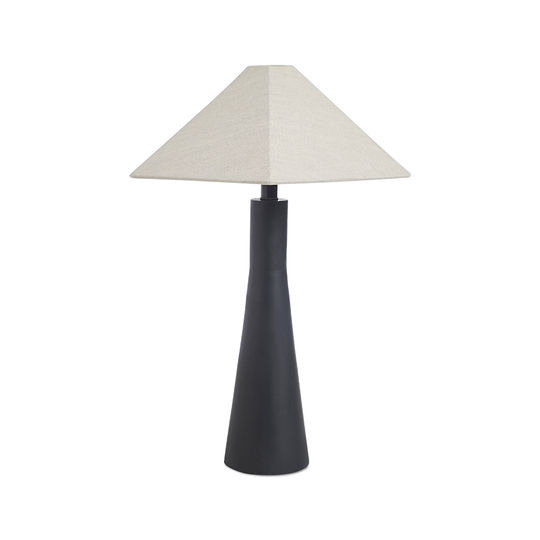 Emery Hexagon Table Lamp - Black/Sand