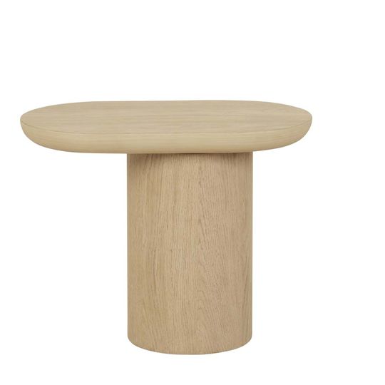 Seb Pedestal Side Table - Natural Oak