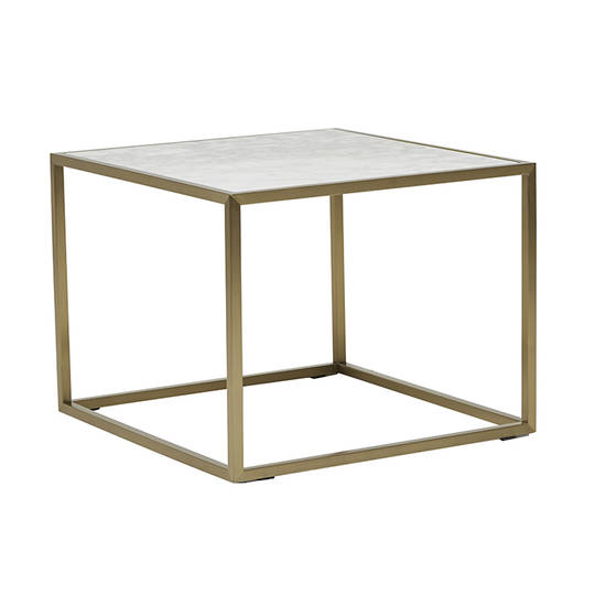 Elle Cube Marble Side Table