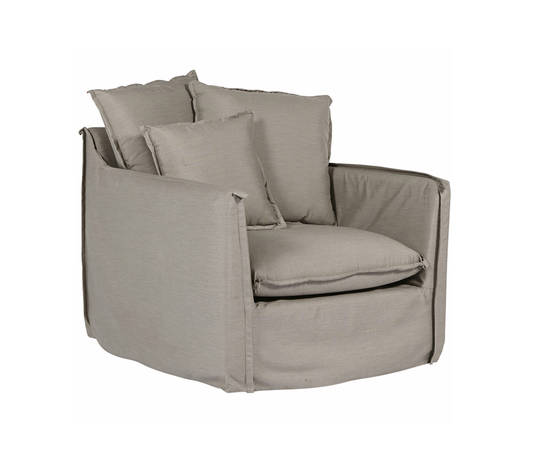Aperto Slip Cover Upholstered 1 Seater Sofa (Outdoor)
