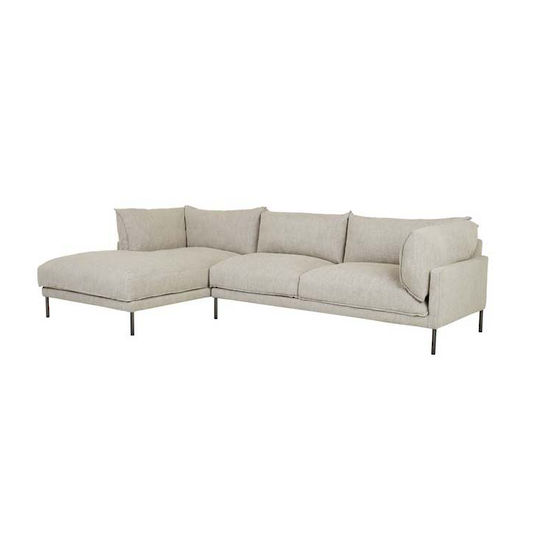 Cove Sleek 3 Seater Left Chaise Sofa Set