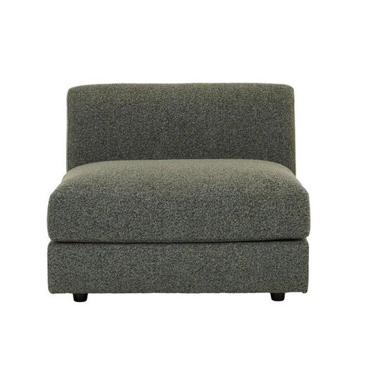 Madrid Curve 1 Seater Centre Sofa - Green Boucle