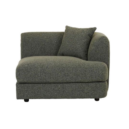 Madrid Curve Right Arm Sofa - Green Boucle